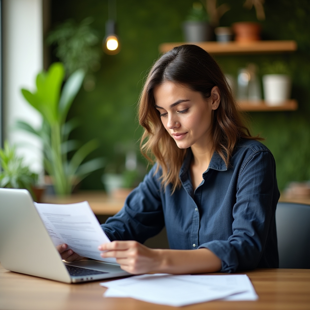 Freelancer soustředěný na práci ve svém prostoru
