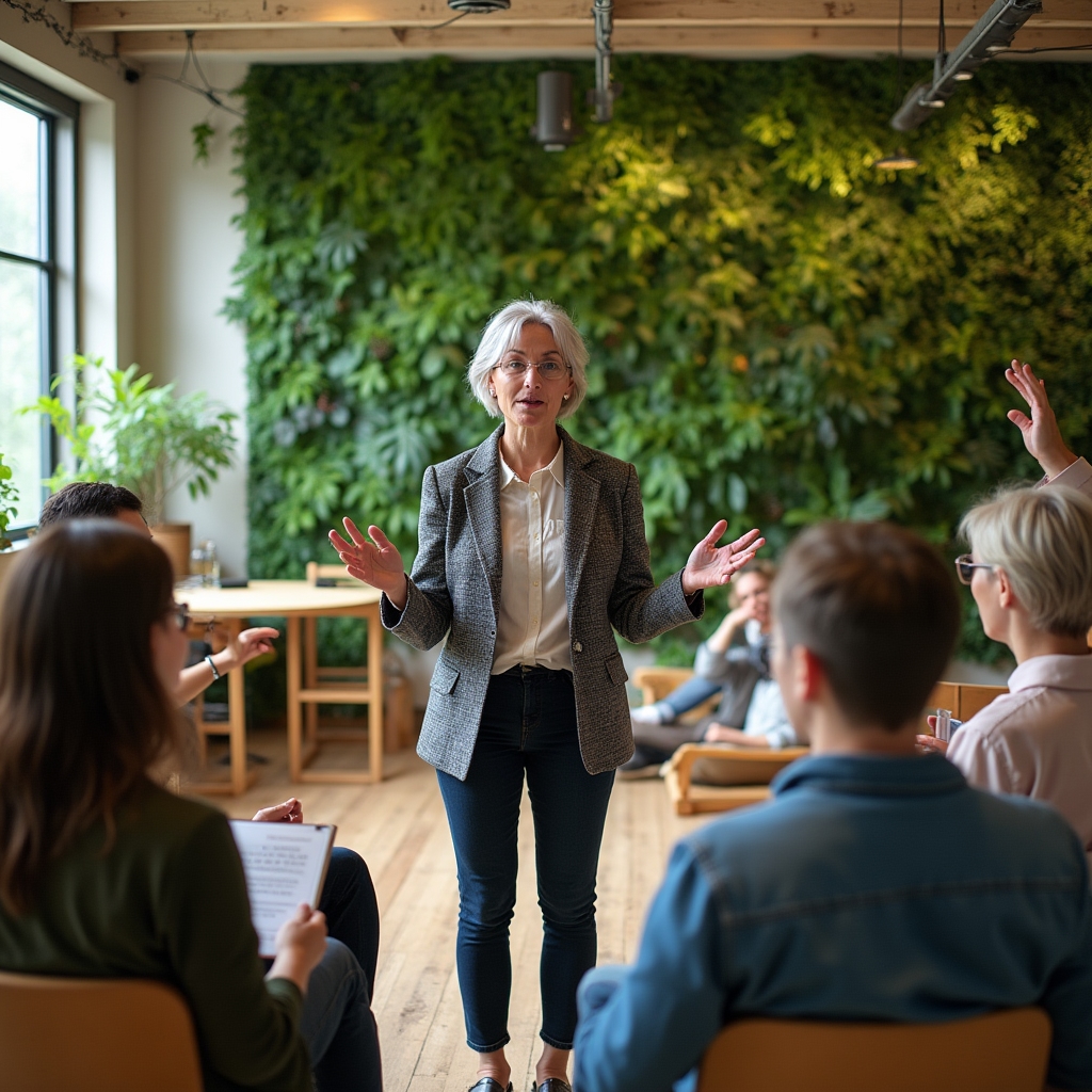 Skupinové workshop sezení s aktivní diskusí